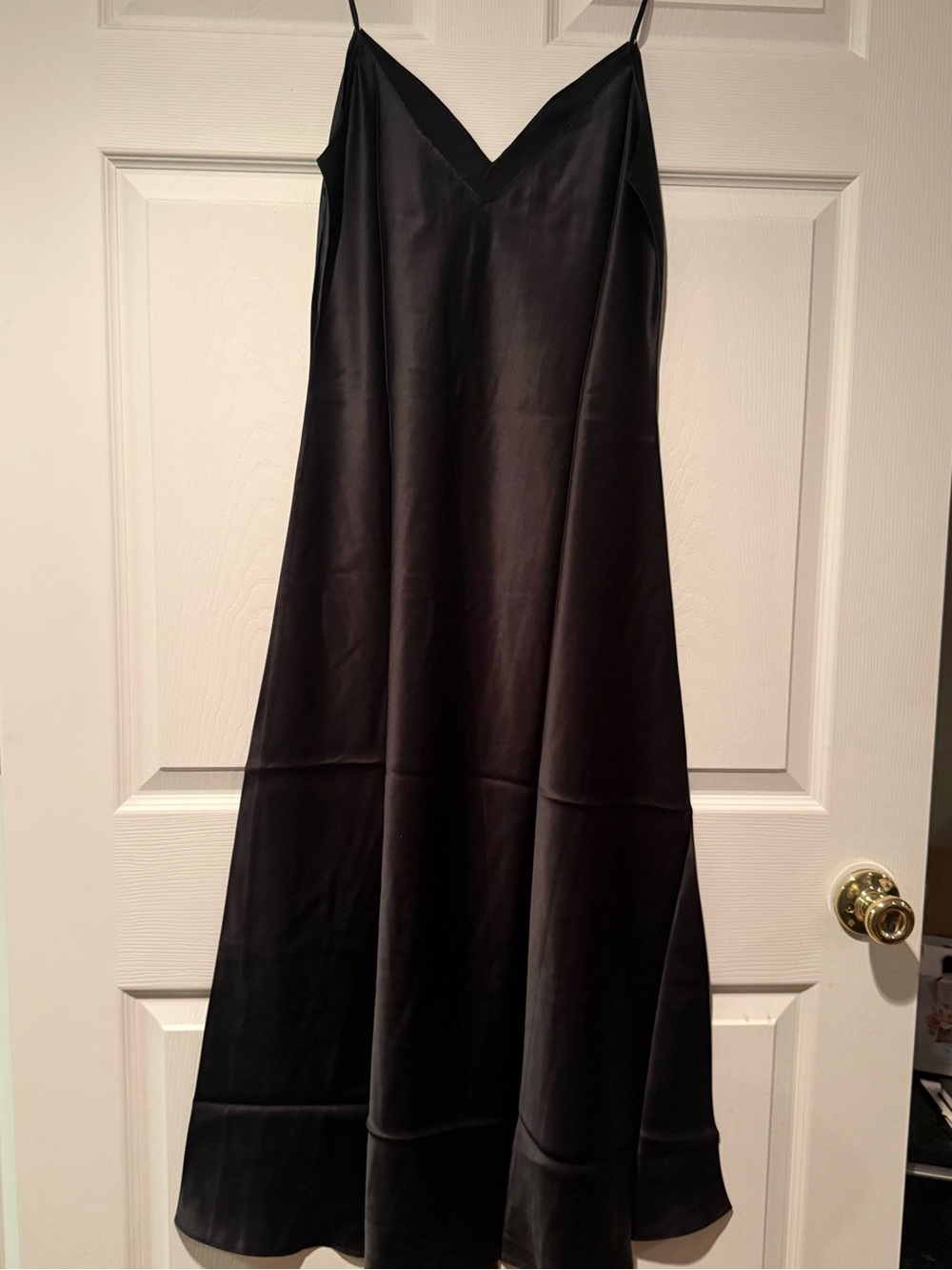 DANNIJO Black Midi Slip Dress | Noir | 100% Silk